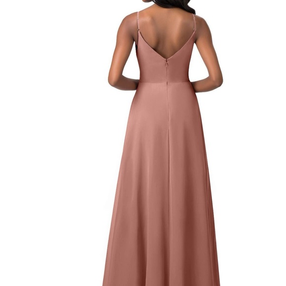 Azazie size 6 cedar rose dress - Picture 2 of 3